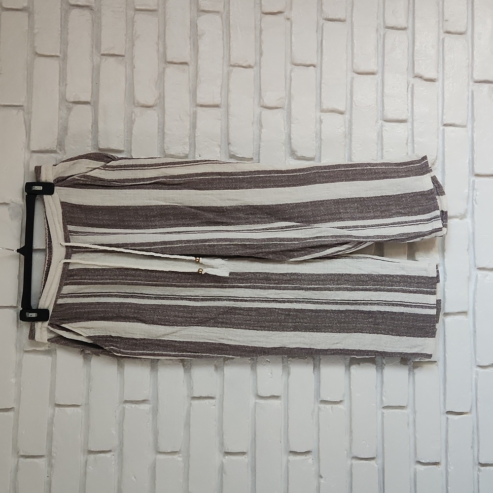 Soft Surroundings boho chic linen pants. Beige and off white. PS